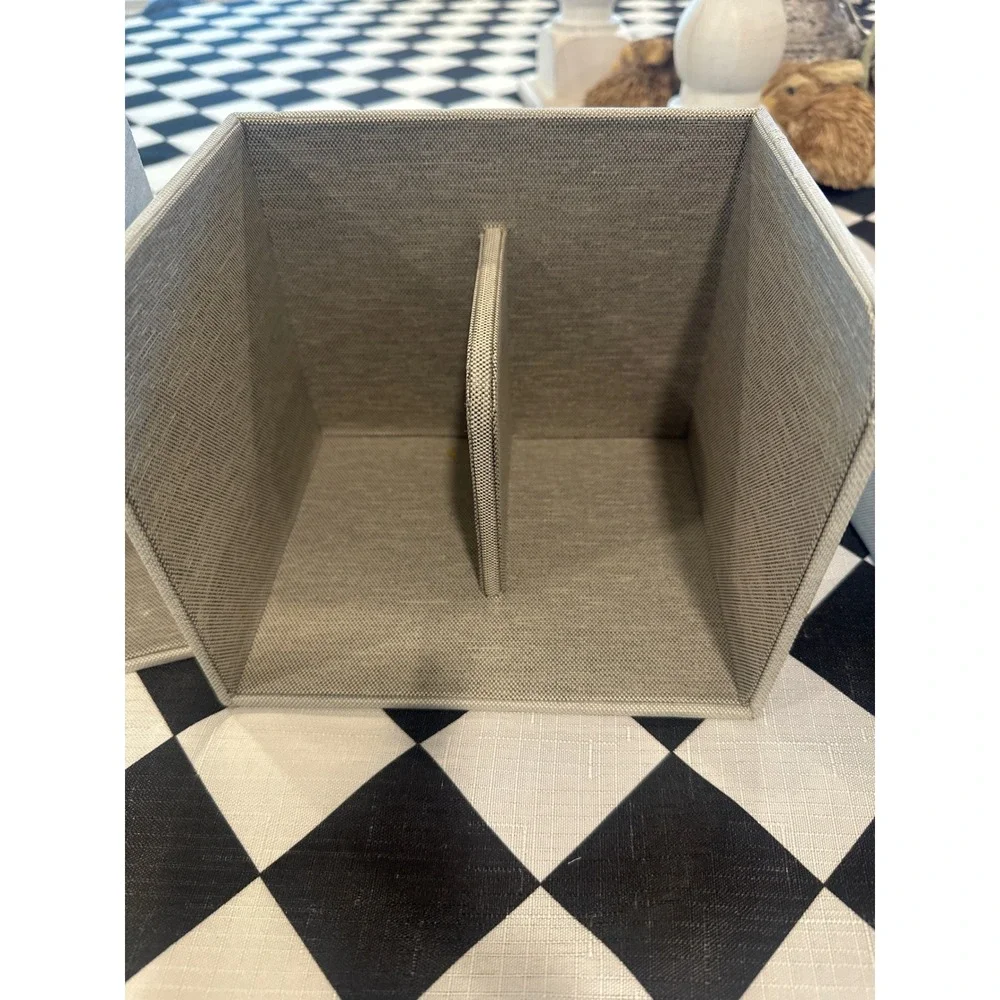 Caraway Magnetic Organizers Set of 3 Gray Fabric pantry kitchen minimalist